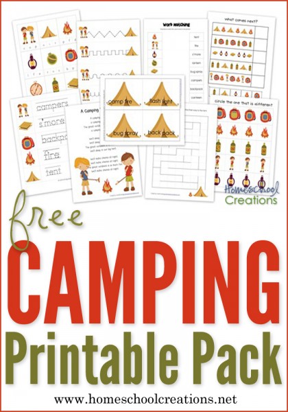 Camping Preschool Pack ~ Free Preschool Printables!